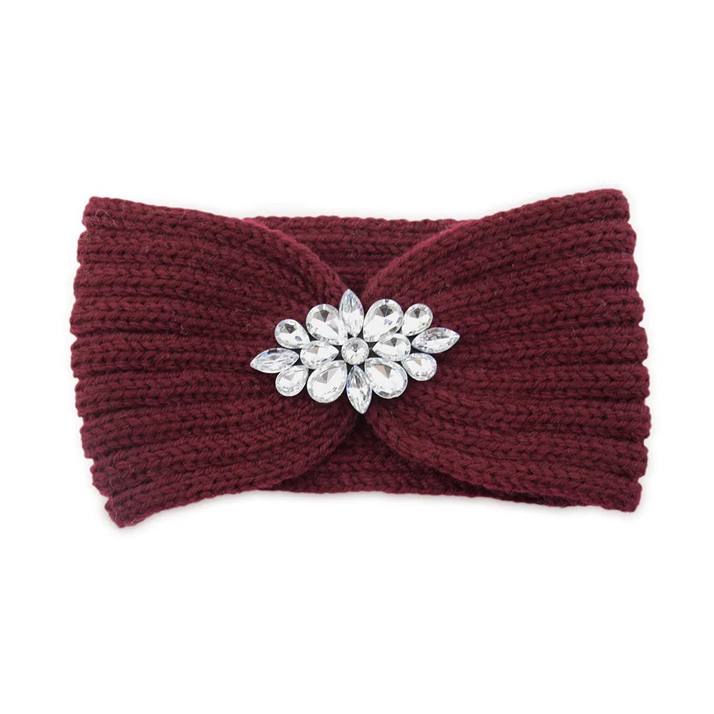 Winter Knitted Headbands for Women Warm Woolen Knitting Ear Warmer Cross Knot Turban Headwear Girls Hair Band Hair Accessories - NamafadStore