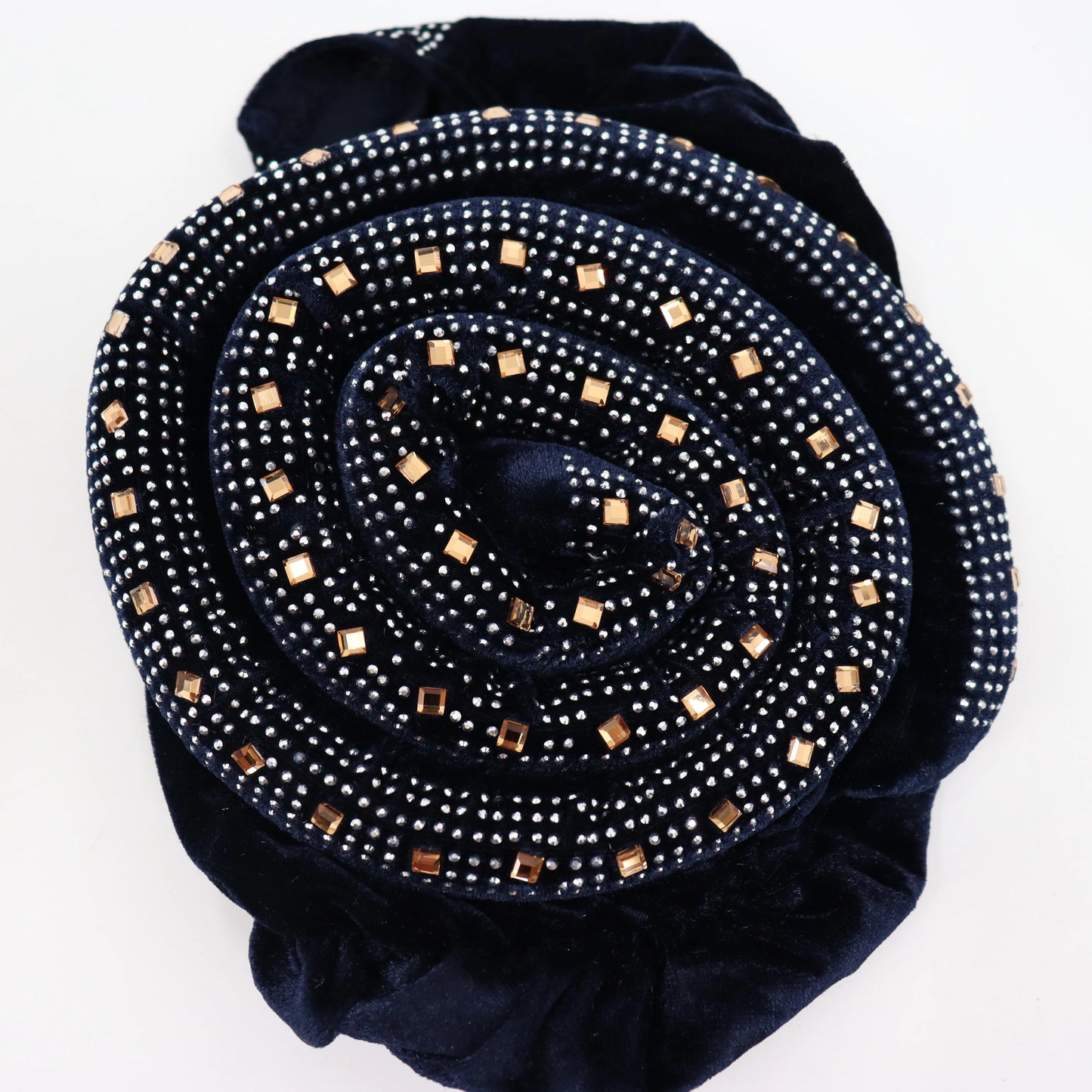 Soft Velvet Turban Cap for Women Muslim Headscarf Bonnet Elastic Female Headpiece Stylish Glitter Diamonds African Head Wraps - NamafadStore