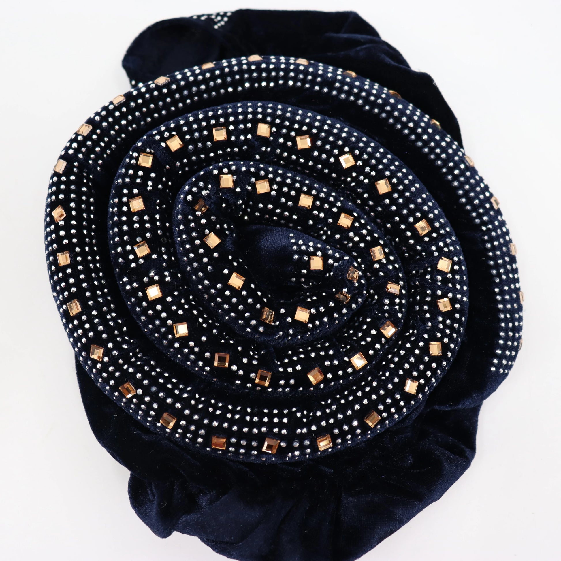 Soft Velvet Turban Cap for Women Muslim Headscarf Bonnet Elastic Female Headpiece Stylish Glitter Diamonds African Head Wraps - NamafadStore