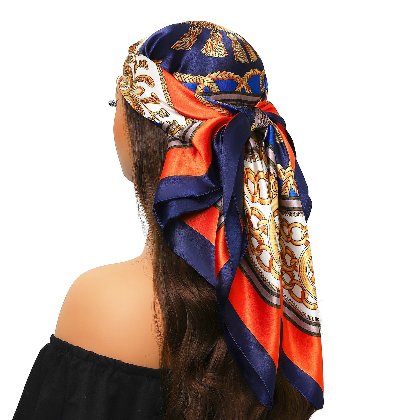 Popular Shawls Europe And America Fashion Bandannas New Print Sunscreen 90X90CM Kerchief Four Seasons Luxury Square Silk Scarves