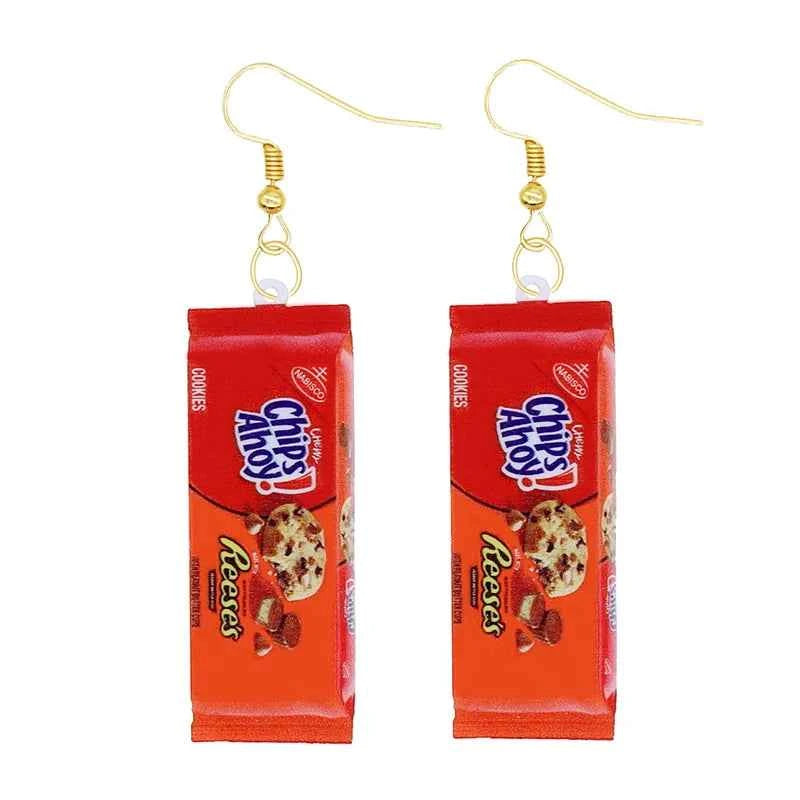 Earrings for Women Earrings Acrylic Cute Snacks Girls Foods Funny Candy Chocolate Cookies