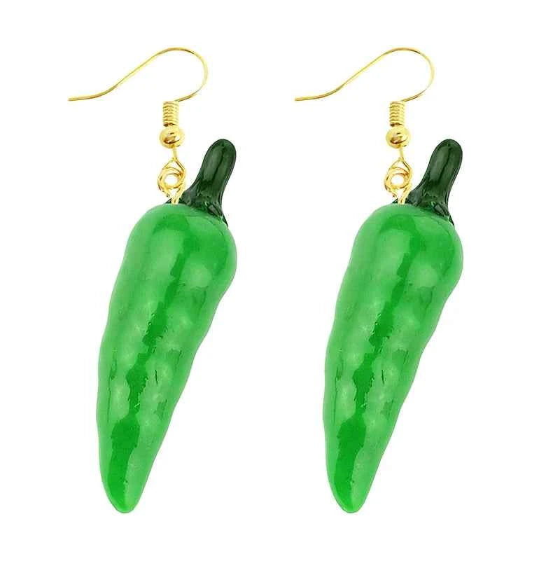 Women Earring Resin Drop Funny Custom Cute Girls Eardrop Kids Chocolate Strawberry Hamburger Hot Dog Mushroom Broccoli Coffee