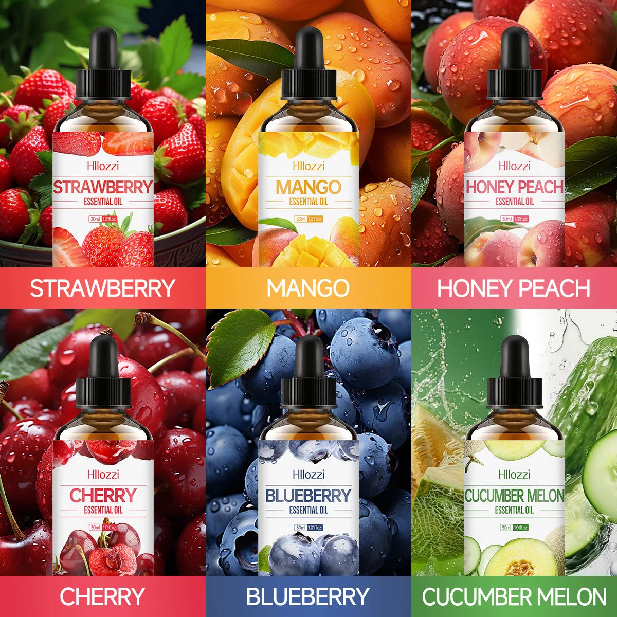 Fruit series essential oils, suitable for diffuser, candle making, car aromatherapy, suitable for multi-scene application. - NamafadStore