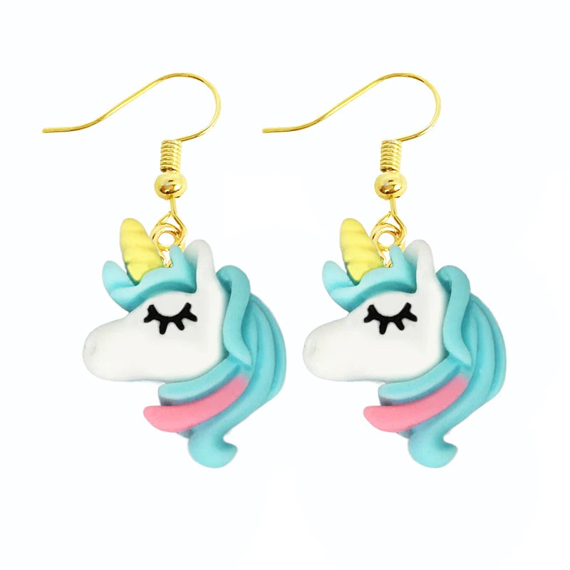 Earring For Women Resin Drop Funny Custom Cute Girls Gift Eardrop Kids Animal Duck Rabbit Flamingo Bird Jellyfish Cat