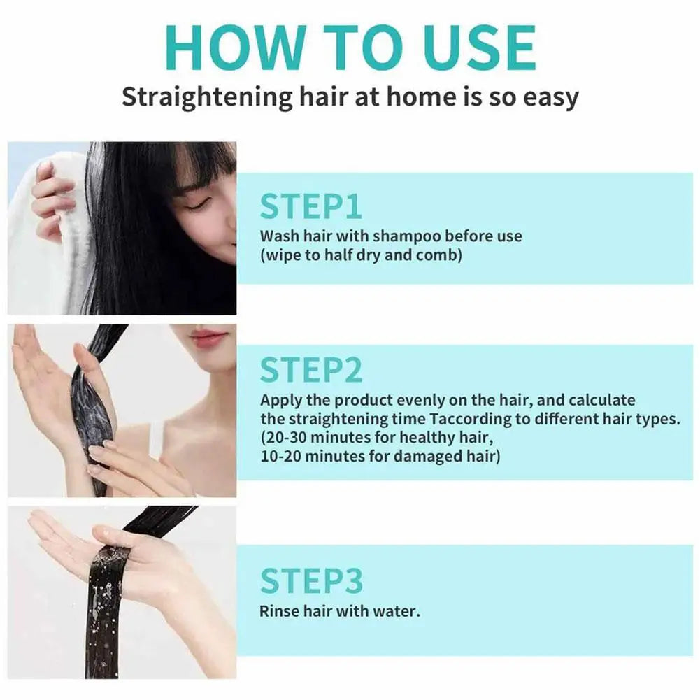 60ml Keratin Hair Straightening Cream Professional Damaged Treatment Faster Smoothing Curly Hair Care Protein Correction Cream - NamafadStore