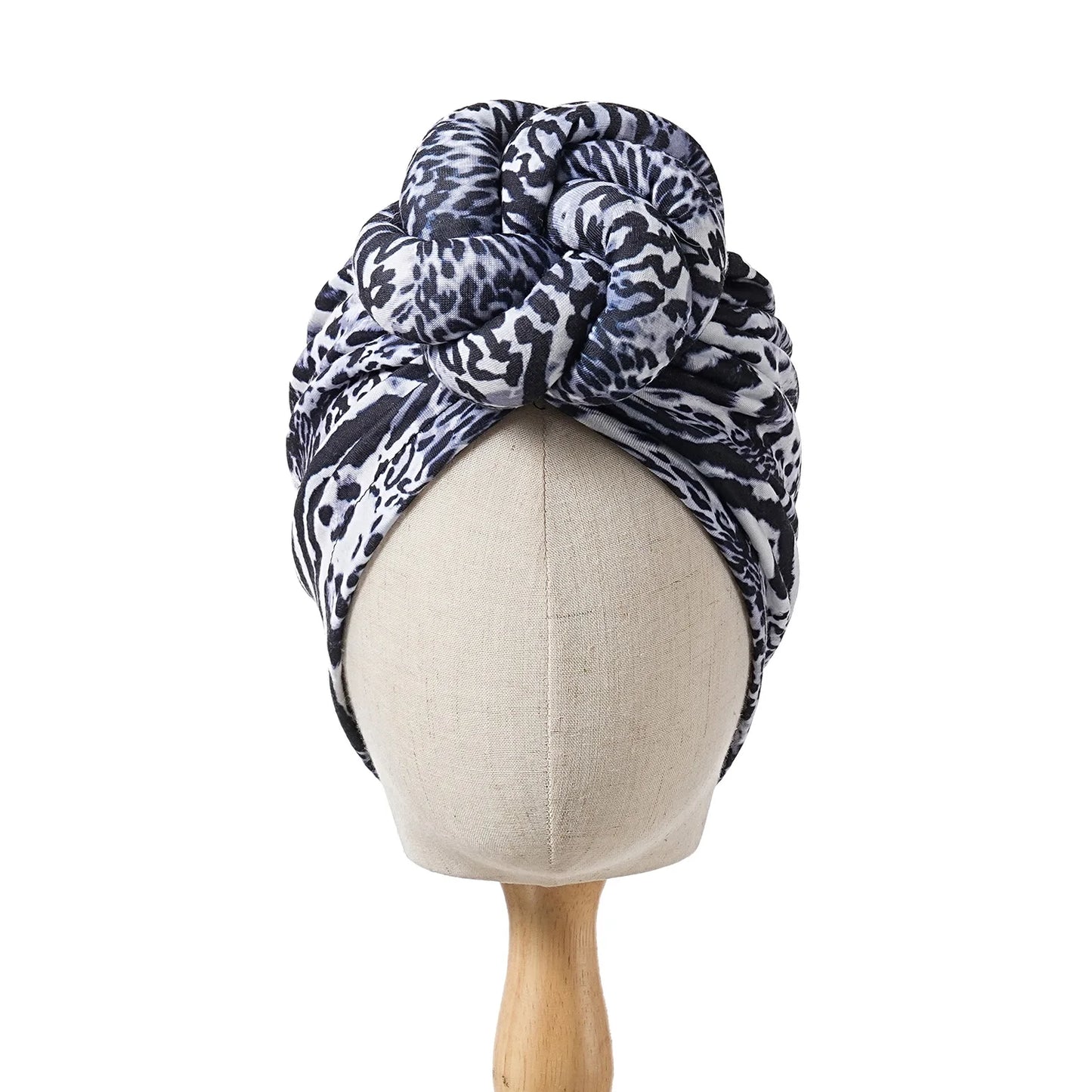 New African Turban for Women Large Flower Stretch Turban Headwrap Beanie Hat Ladies Turbante Mujer Bandanas Chemo Cap Head Cover - NamafadStore