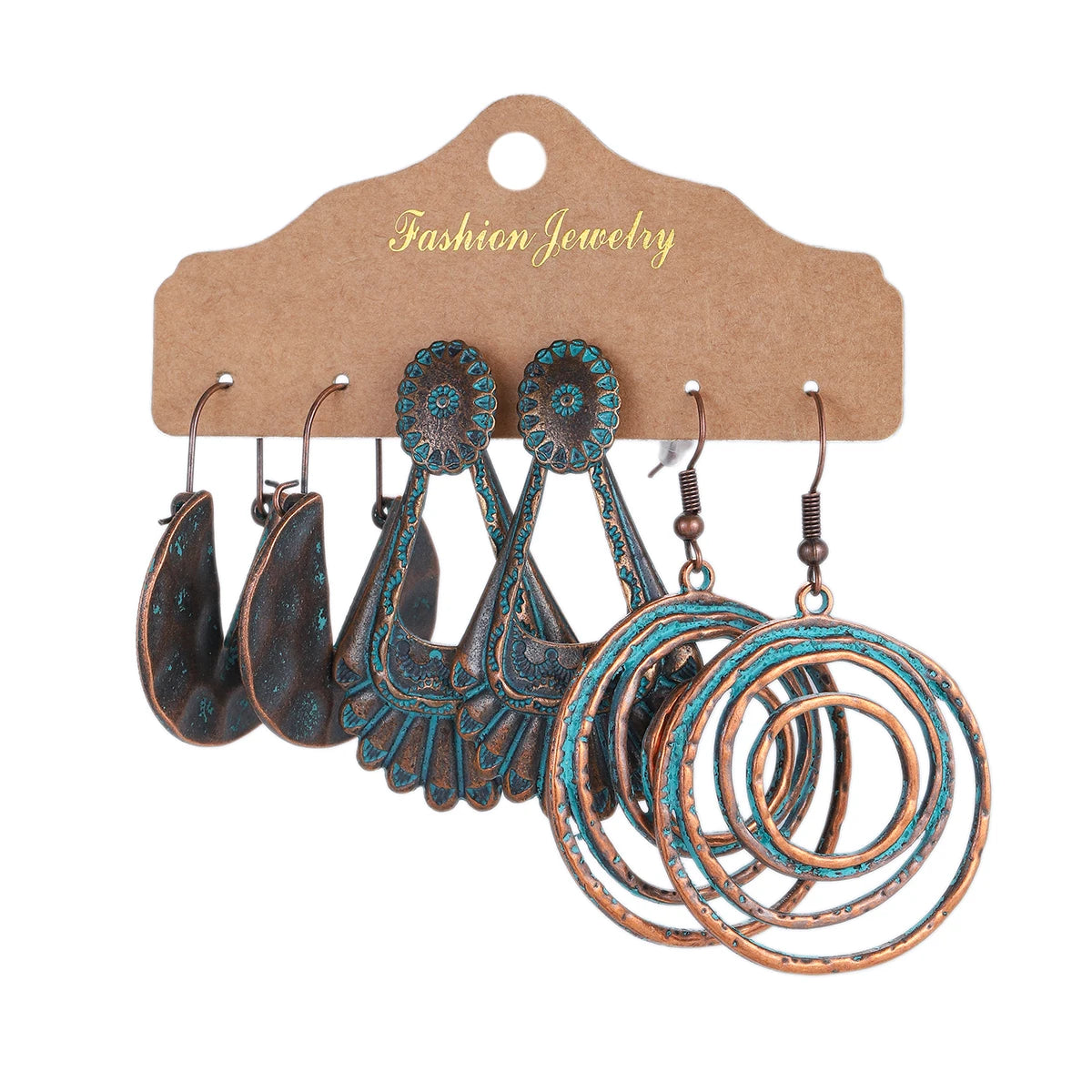 Boho Ethnic Dangle/Round Earrings For Women Vintage Fashion 2024 Earrings Sets Pendientes Earring Unusual Pendant Jewelry Female