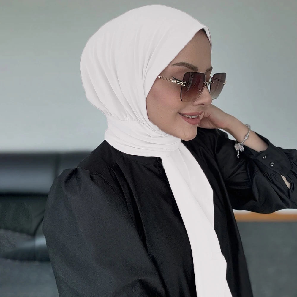 Ready To Wear Fastener Instant Hijab for Muslim Women Full Cover Head Wraps Scarf Islam Turban Caps Turbante Mujer