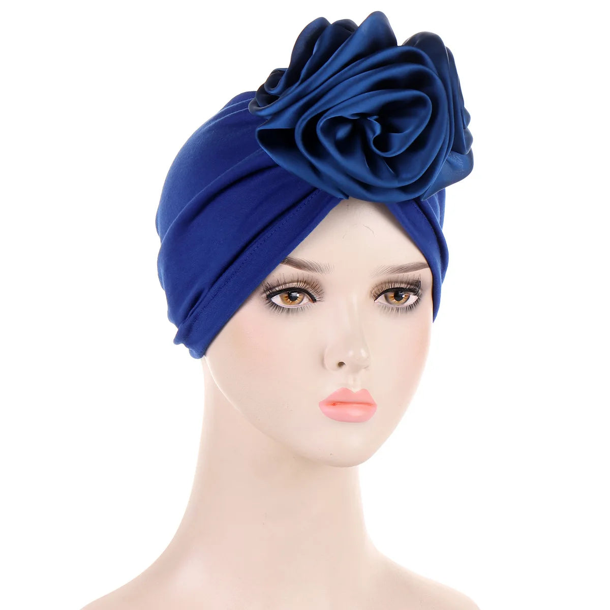 Fashion Satin Flowers Turban Hijab Hats African Head Wraps Elastic Muslim Hats Breathable Chemo Cap For Women Girls - NamafadStore
