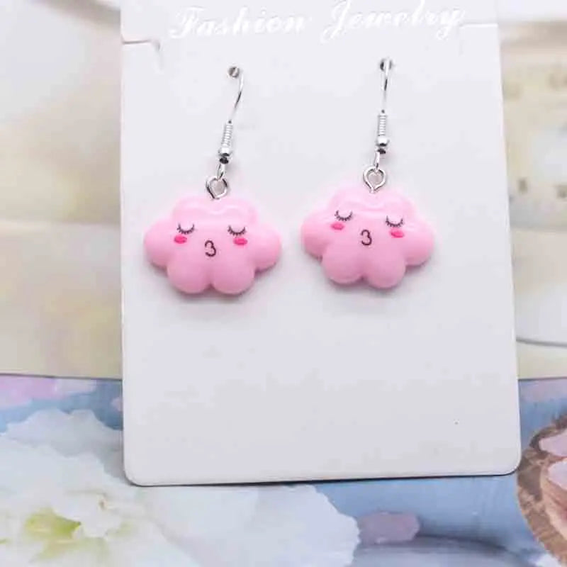 Earring For Women Resin Handmade Cute Animals Ice Cream Drinks Candy Fruits Pissa Drop Earrings Funny Gift