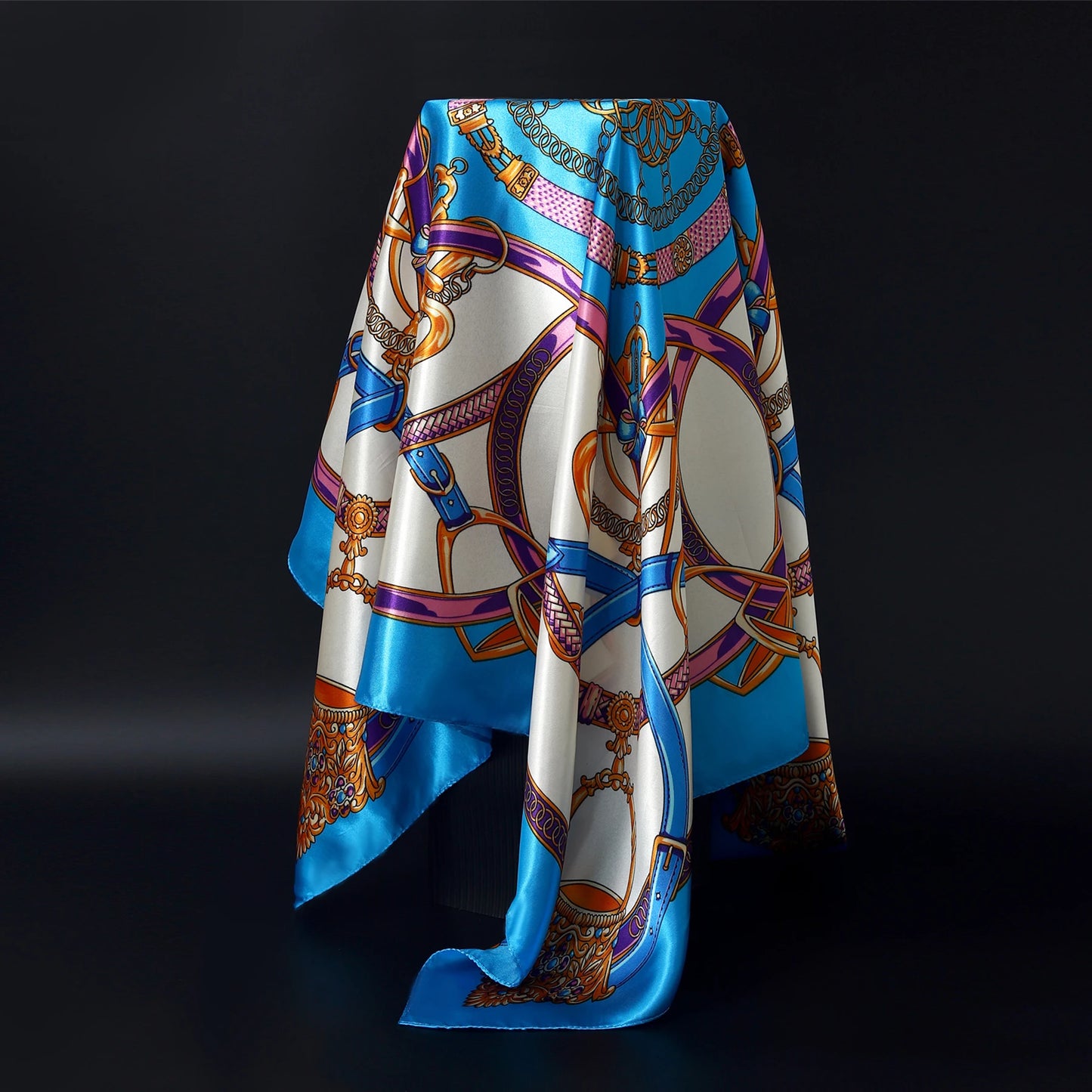 Luxury Brand Silk Scarf Fashion Foulard Satin Shawl Leopard 90*90cm Square Head Scarves Women Bandanna Pareo Headscarf - NamafadStore