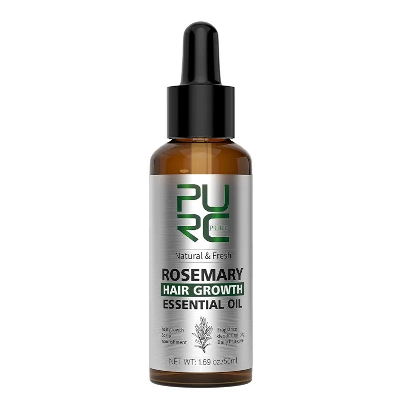 PURC Rosemary Oil Hair Growth Products for Man Women Ginger Anti Hair Loss Fast Regrowth Thicken Oils Scalp Treatment Hair Care - NamafadStore