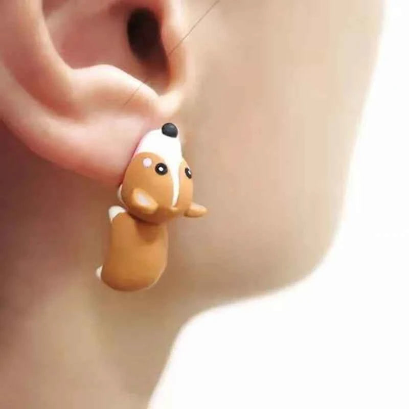 New Fashion Handmade Cartoon 3D Polymer Clay Animal Earrings Women Cute Cat Stud Earring Ear Stud Jewelry Girls Gift