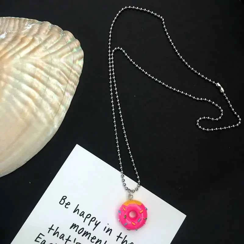 1 Pair Colored 3D Donut Food Drop Earrings For Women Kid Gift Fashion Creative Funny Kawaii Cake Charms Dangle Earrings Jewelry