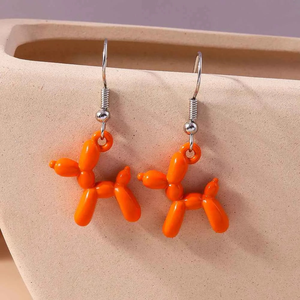New Cute Colorful Creative Puppy Dog Earrings For Women Girls Simple Cartoon Animal Earring Pendants Lovely Jewelry Accessories