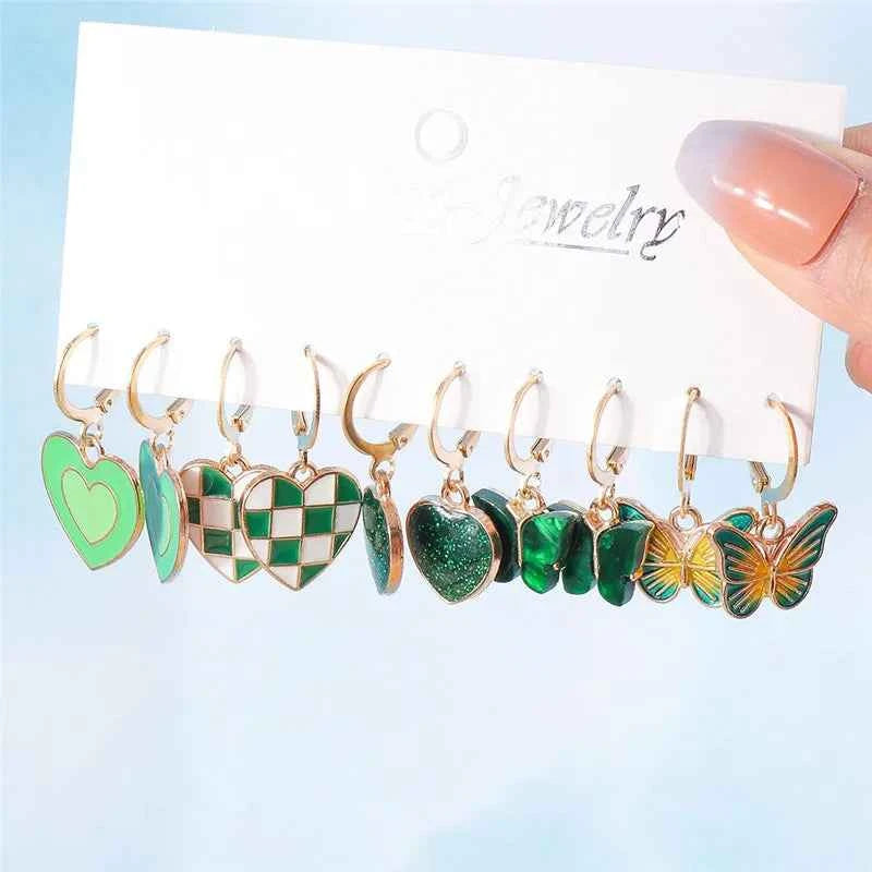 New In Mixed 10pcs Cute Sweet Donut Earring Set Lovely Resin Simulation Food Dangle Earrings for Woman Kids Jewelry Set Gifts