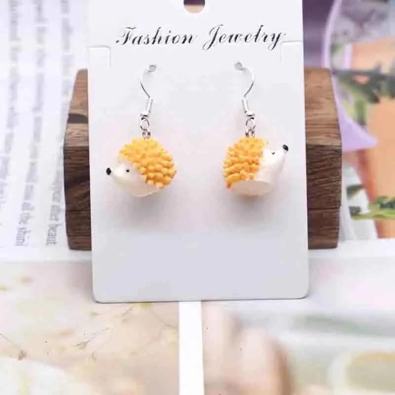 Earring For Women Resin Handmade Cartoons Animals Fruits Vegetables Kawaii Drop Earrings Funny Gifts