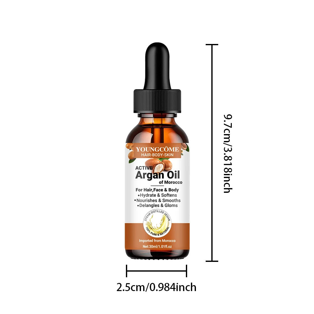 Morocco Argan Hair Oil Care Essence Nourishing Moisturizer Face Repair Improve Split Hair Younger Firming Lifting Skincare - NamafadStore
