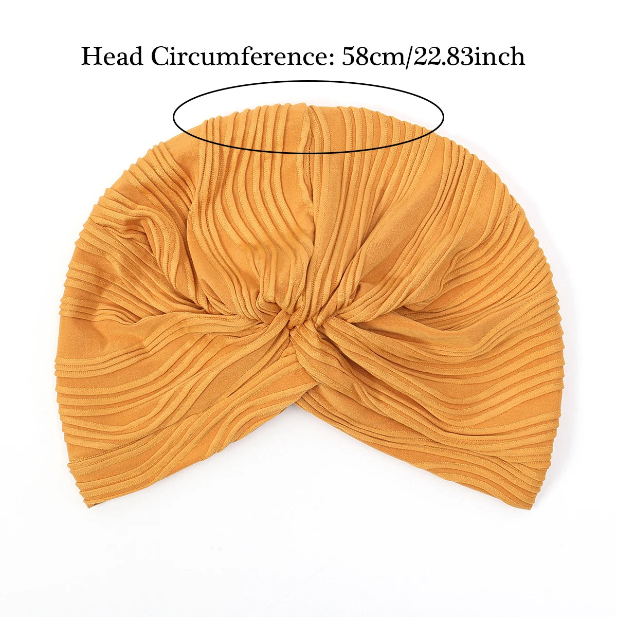 Solid Color Crinkle Muslim Hijab Caps Women's Headscarf Hat Chemo Hats Hair Care Fashion Turban Bonnet Adjustable - NamafadStore