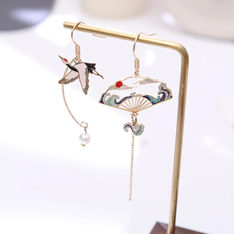 Korean Style Flower Cute Animal Rabbit Dangle Earrings For Women Strawberry Zircon Bee Asymmetrical Tassel Earring Party Jewelry