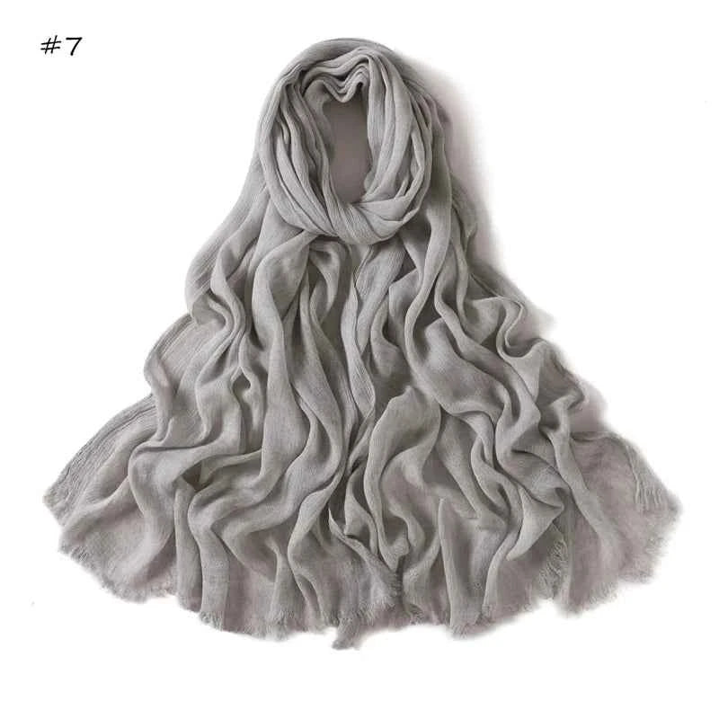 Plain Turbans Tie Dyed Rayon Hijab Scarf Thin Ramadan Ombre Wrap Elastic Shawls High Quality Foulards Muslim Head Snood 180*70Cm