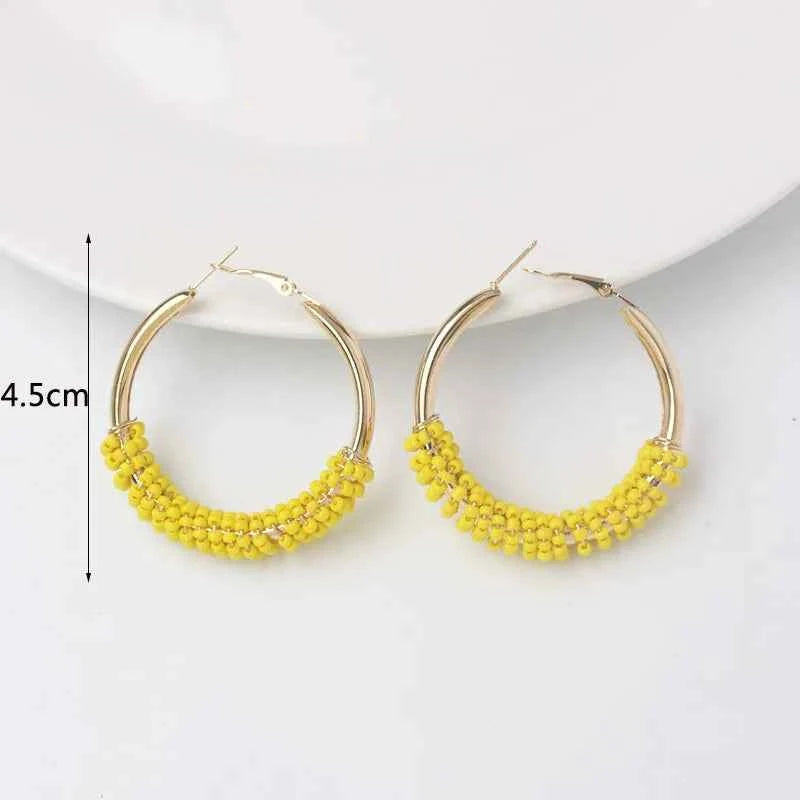 Yellow Color Hanging Earrings for Women Flower Dangle Earrings Korean Fashion Women's Earrings Party Gift pendientes mujer