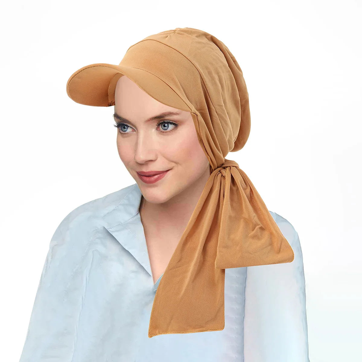 Fashion Muslim Floral Print Hijab Turban Hat for Women Visor Baseball Cap Sun Hats Headscarf Scarf Brim Femme Scarves Bandanas - NamafadStore