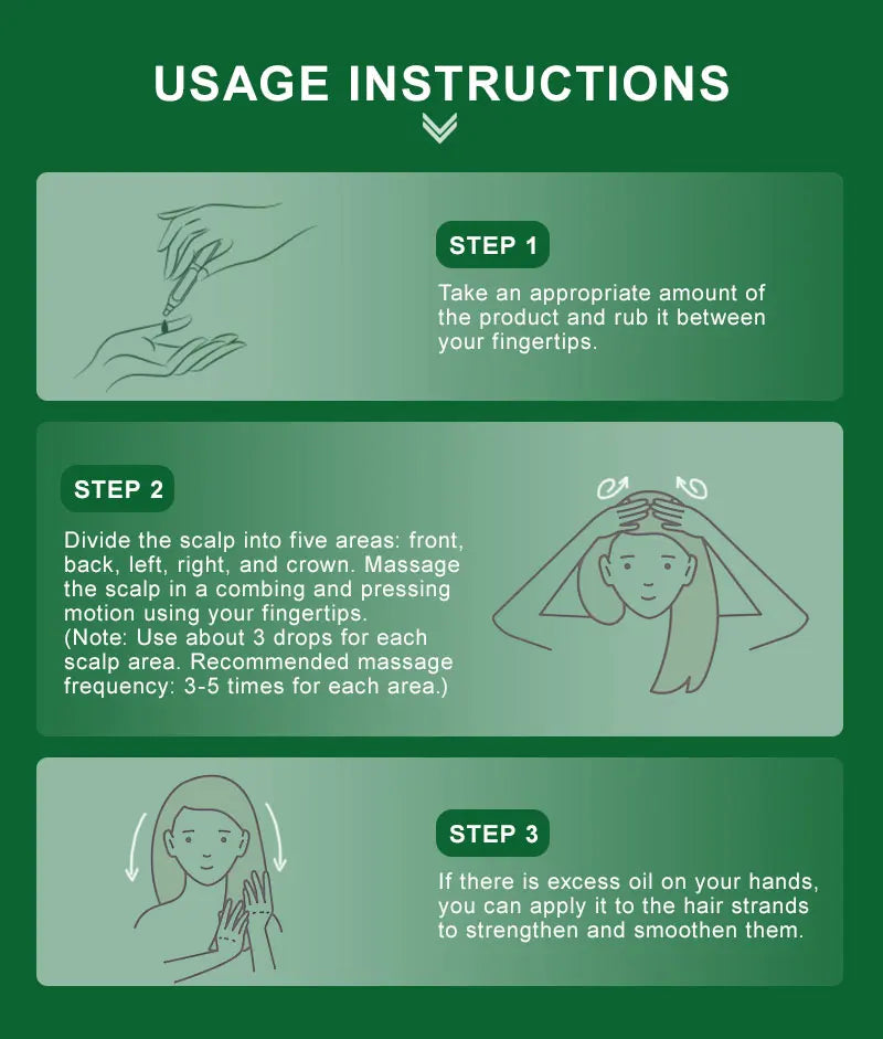 PURC Rosemary Oil Hair Growth Products for Man Women Ginger Anti Hair Loss Fast Regrowth Thicken Oils Scalp Treatment Hair Care - NamafadStore