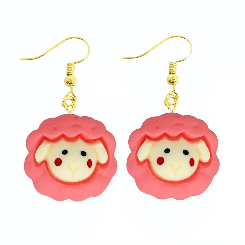 Earring For Women Resin Drop Funny Custom Cute Girls Gift Eardrop Kids Animal Duck Rabbit Flamingo Bird Jellyfish Cat