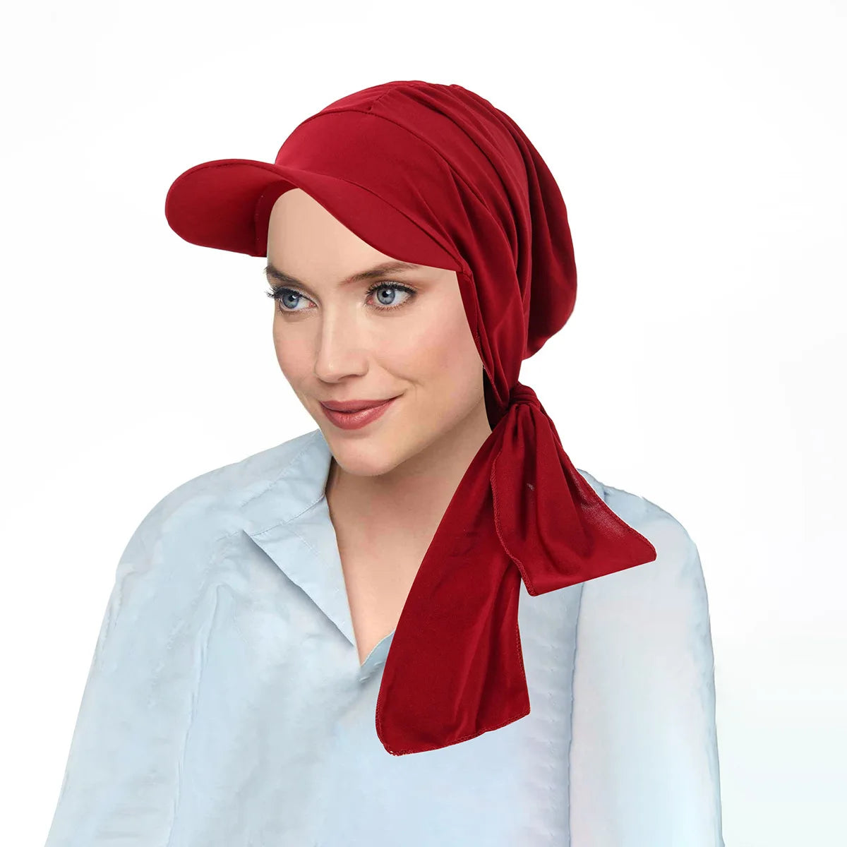 Fashion Muslim Floral Print Hijab Turban Hat for Women Visor Baseball Cap Sun Hats Headscarf Scarf Brim Femme Scarves Bandanas - NamafadStore