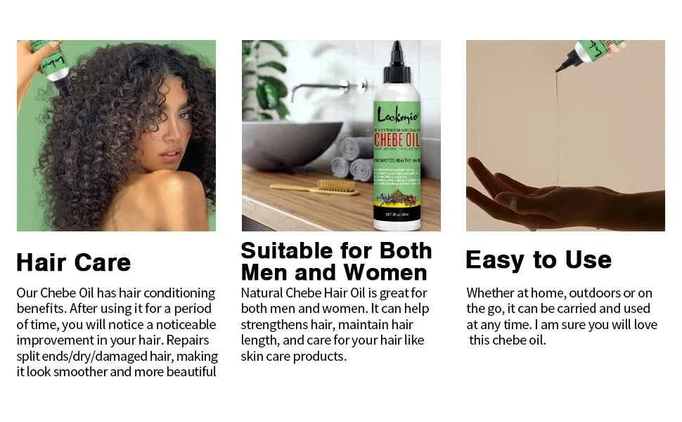 3pcs/set Hair Care Products for Women Moisturize Nourish Rosemary Oil Natural Batana Oil & Chebe Serum Anti-frizz Treatment Hair - NamafadStore