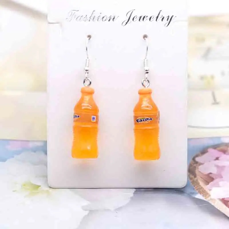 Earring For Women Resin Handmade Cute Animals Ice Cream Drinks Candy Fruits Pissa Drop Earrings Funny Gift