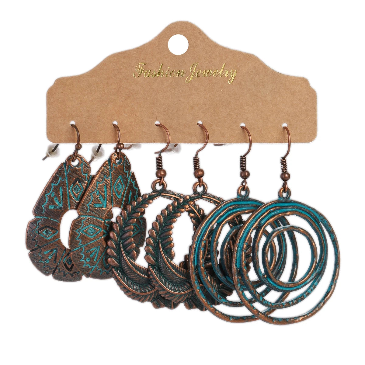 Boho Ethnic Dangle/Round Earrings For Women Vintage Fashion 2024 Earrings Sets Pendientes Earring Unusual Pendant Jewelry Female