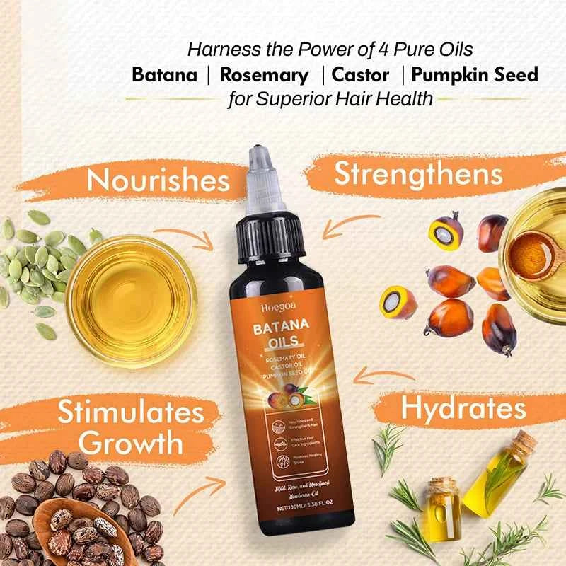 Batana Hair Oil Nourishes hair follicles and smoothen hair with nourishing hair oil