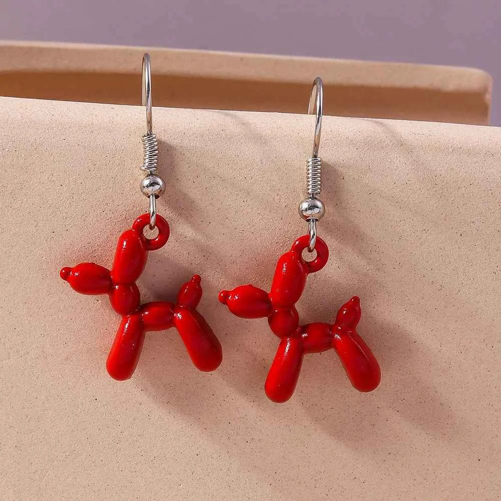 New Cute Colorful Creative Puppy Dog Earrings For Women Girls Simple Cartoon Animal Earring Pendants Lovely Jewelry Accessories