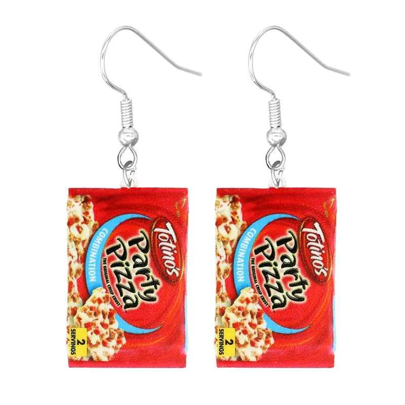 Earrings for Women 2D Acrylic Cute Snacks Girls Foods Funny Candy Chocolate Cookies