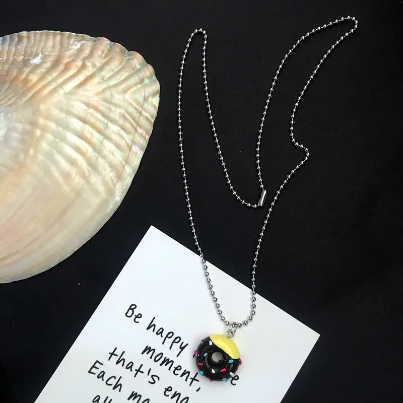 1 Pair Colored 3D Donut Food Drop Earrings For Women Kid Gift Fashion Creative Funny Kawaii Cake Charms Dangle Earrings Jewelry