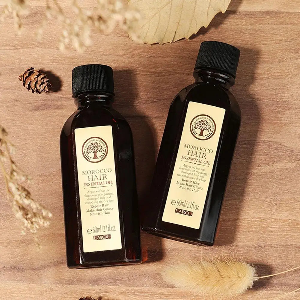 Moroccan Argan Oil Leave-In Treatment 50ml Anti-Frizz Hydrating Smoothing Hair Mask for Damaged Salon Care, Repair Dryness Split - NamafadStore