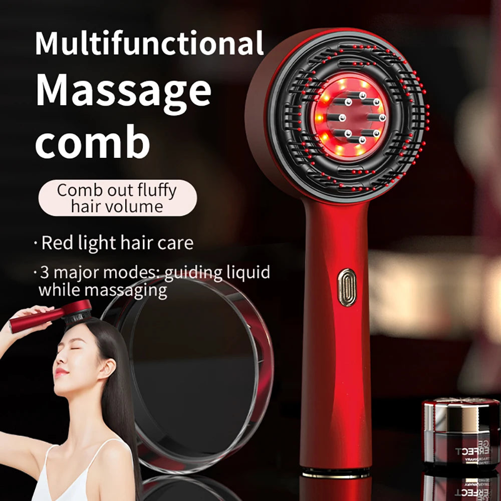 Electric Scalp Massage Comb Infrared Light Head Massager for Hair Growth Medicine Scalp Oil Applicator Anti-Hair Loss Hair Care
