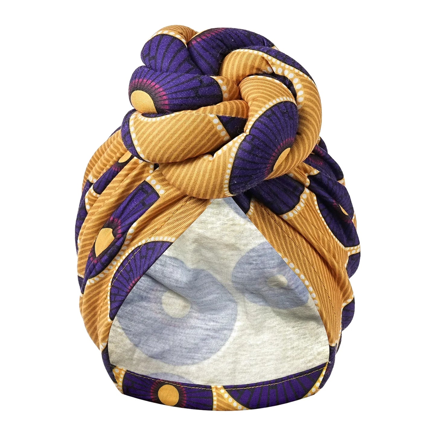 Pre-made Knot Turban, African Print Head Bonnet For Women's, Party Headwear - NamafadStore