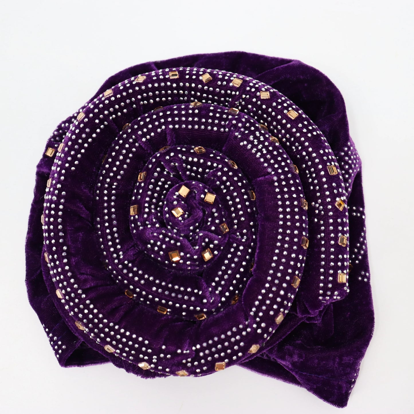 Soft Velvet Turban Cap for Women Muslim Headscarf Bonnet Elastic Female Headpiece Stylish Glitter Diamonds African Head Wraps - NamafadStore
