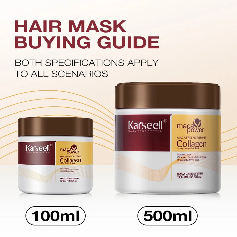 Karseell Collagen Hair Treatment Deep Repair Conditioning Argan Oil Hair Mask Essence for Dry Damaged Hair 100ml/500ml - NamafadStore