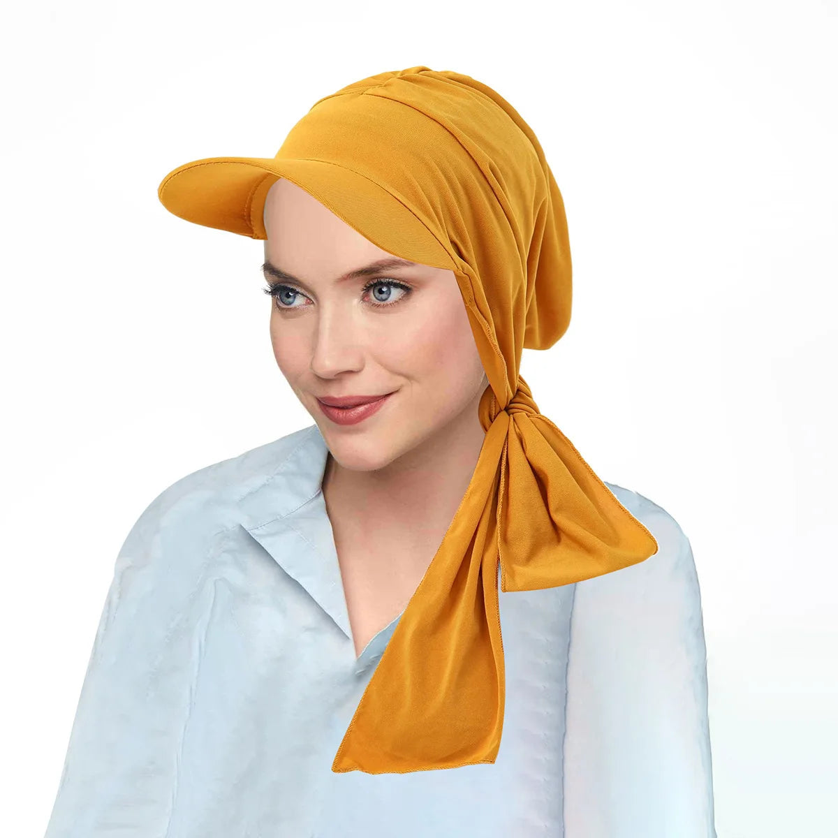 Fashion Muslim Floral Print Hijab Turban Hat for Women Visor Baseball Cap Sun Hats Headscarf Scarf Brim Femme Scarves Bandanas