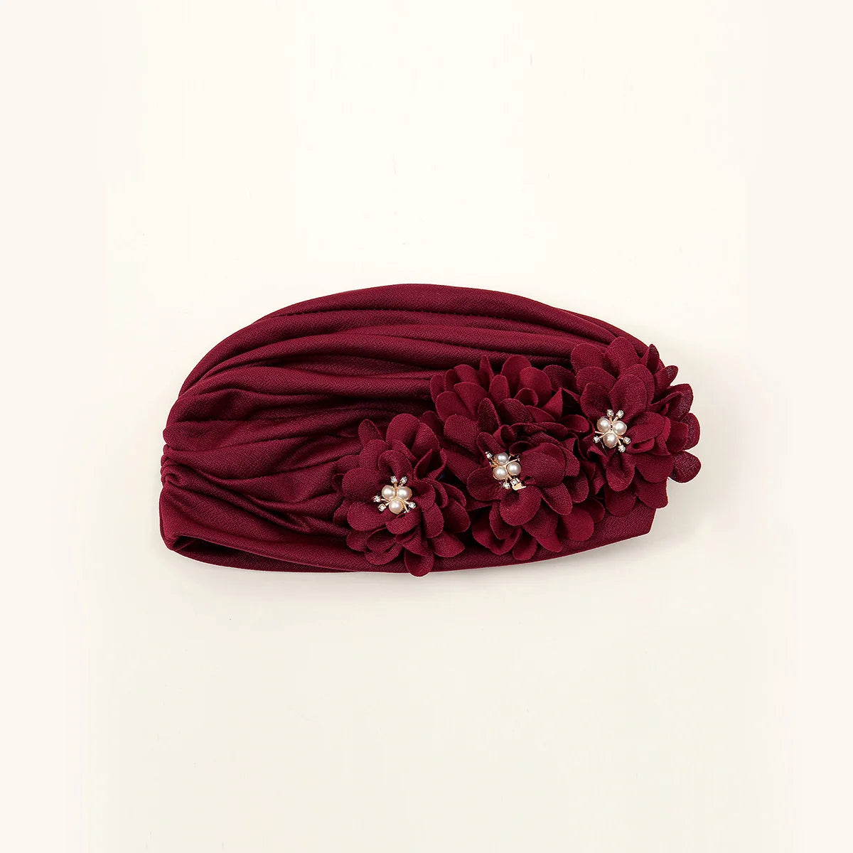 Islamic Underscarf Hijabs Hats Women Flower Headband Ladies Muslim Turban Hat Floral Head Wrap Wedding Beading Party Hijabs - NamafadStore