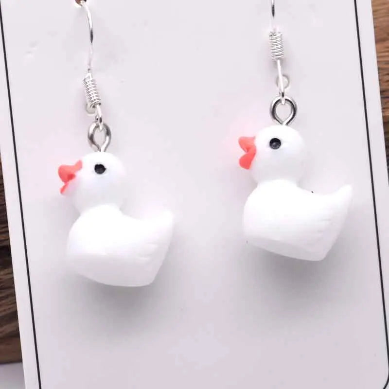 Earring For Women Resin Handmade Cartoons Animals Fruits Vegetables Kawaii Drop Earrings Funny Gifts