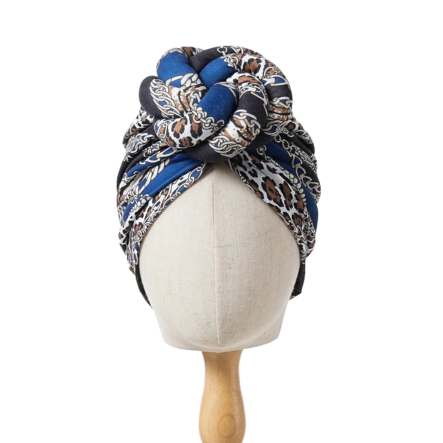 New African Turban for Women Large Flower Stretch Turban Headwrap Beanie Hat Ladies Turbante Mujer Bandanas Chemo Cap Head Cover - NamafadStore