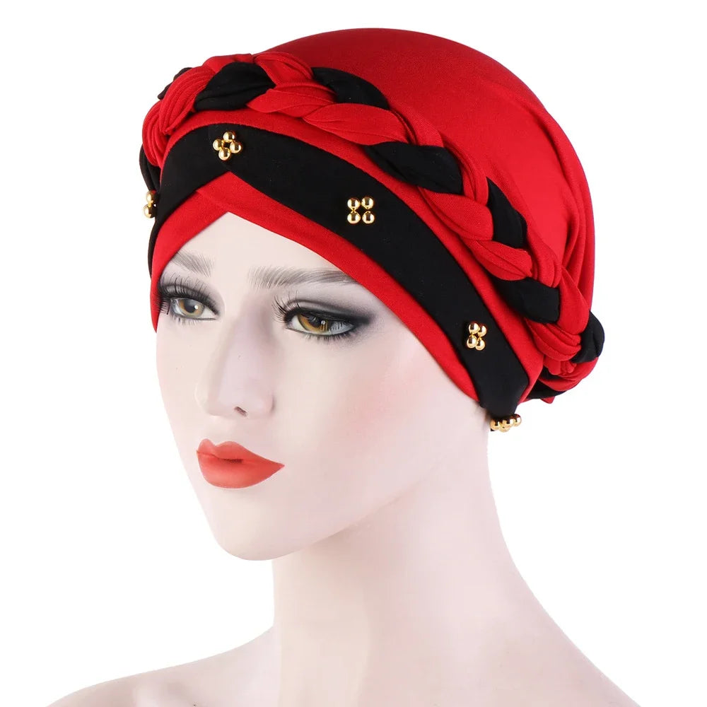 Women Muslim Braid Turban Hat for Cancer Chemo Hair Loss Cover Beanie Bonnets - Stylish and Comfortable