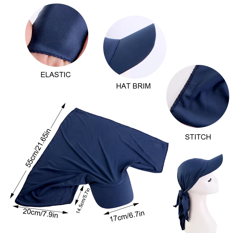 New Instant Hijabs Hijab Cap for Women Bonnet Voile Muslim Sun Hats Scarf Wrap Baseball Caps Bandana Hijab Bonnet Turban - NamafadStore