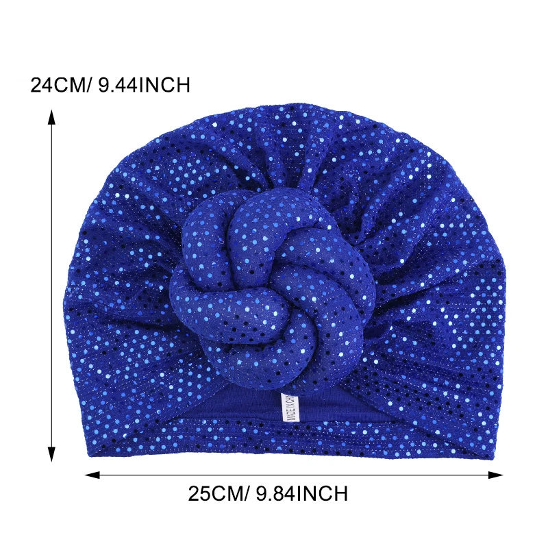 New African Women Print Turban Flower Beanies Bonnet Muslim Hijab Headscarf Hair Loss Head Wrap Bandanas Headband Turbante Mujer - NamafadStore