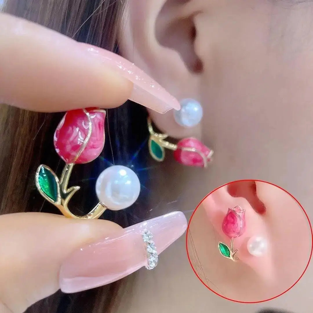 Korean Fashion Heart Drop Earrings For Women Jewelry 2025 Trending Creative Women's Earrings Ear Buckle Accessories Pendientes